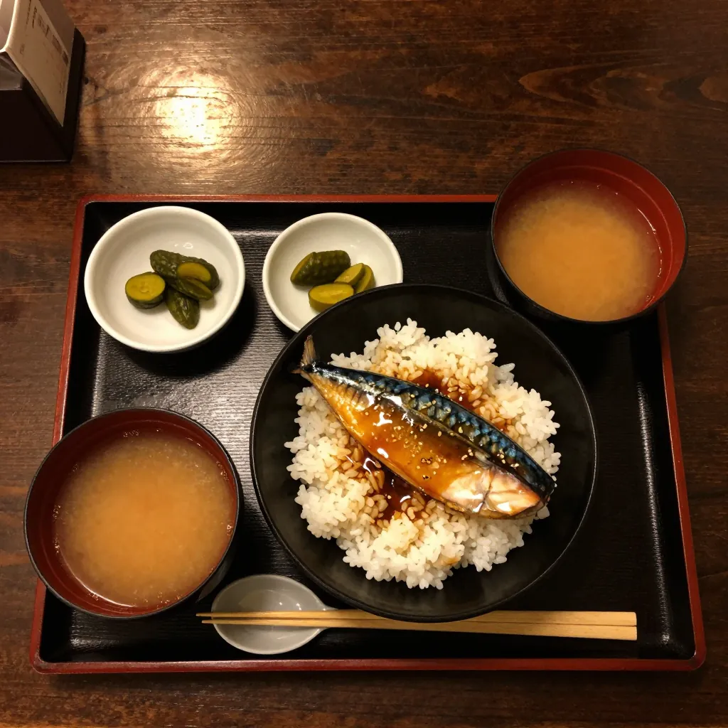 鯖の味噌煮定食